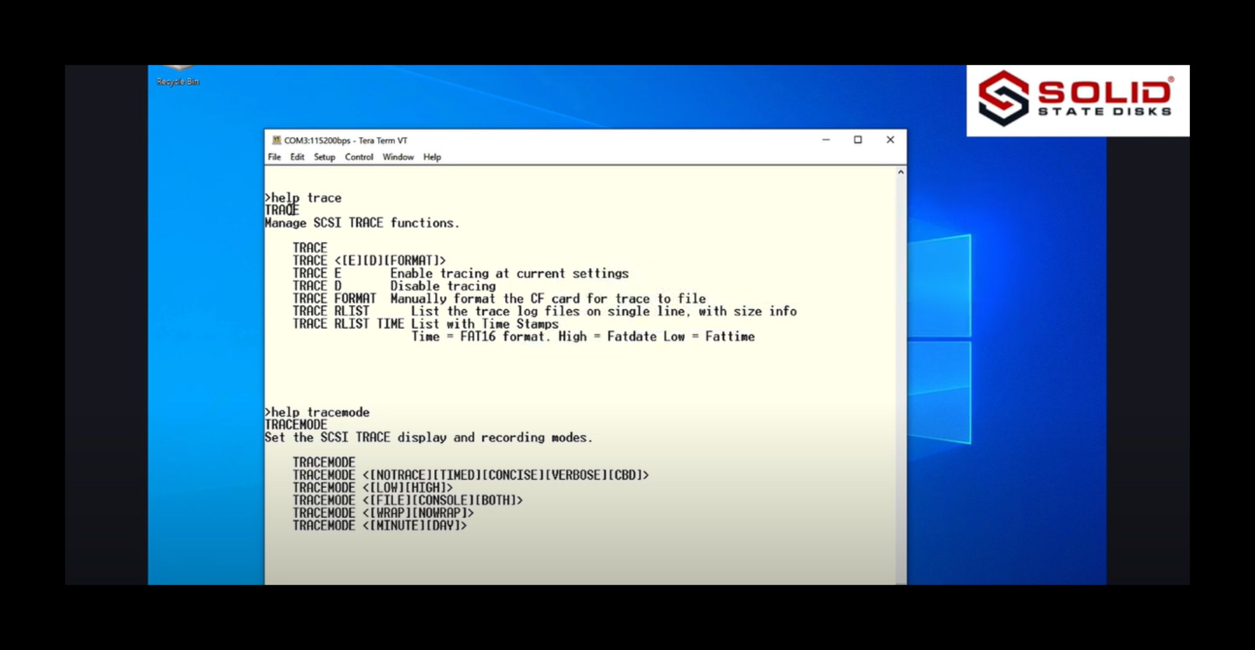 Chapter 6 Part 1 Capturing Trace Data using Serial Port and Tera