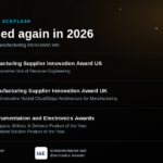 SCSIFlash recognised again in 2026: winner of the Manufacturing Supplier Innovation Award US 2025, finalist for Manufacturing Supplier Innovation Award UK 2026, and finalist for two categories at the Instrumentation and Electronics Awards 2026